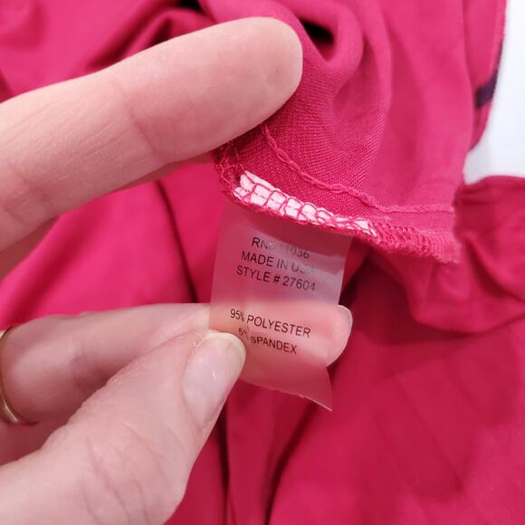 Soft Surroundings Top Womens XL Red Floral Paisley Open Front Asummetric - Picture 6 of 6